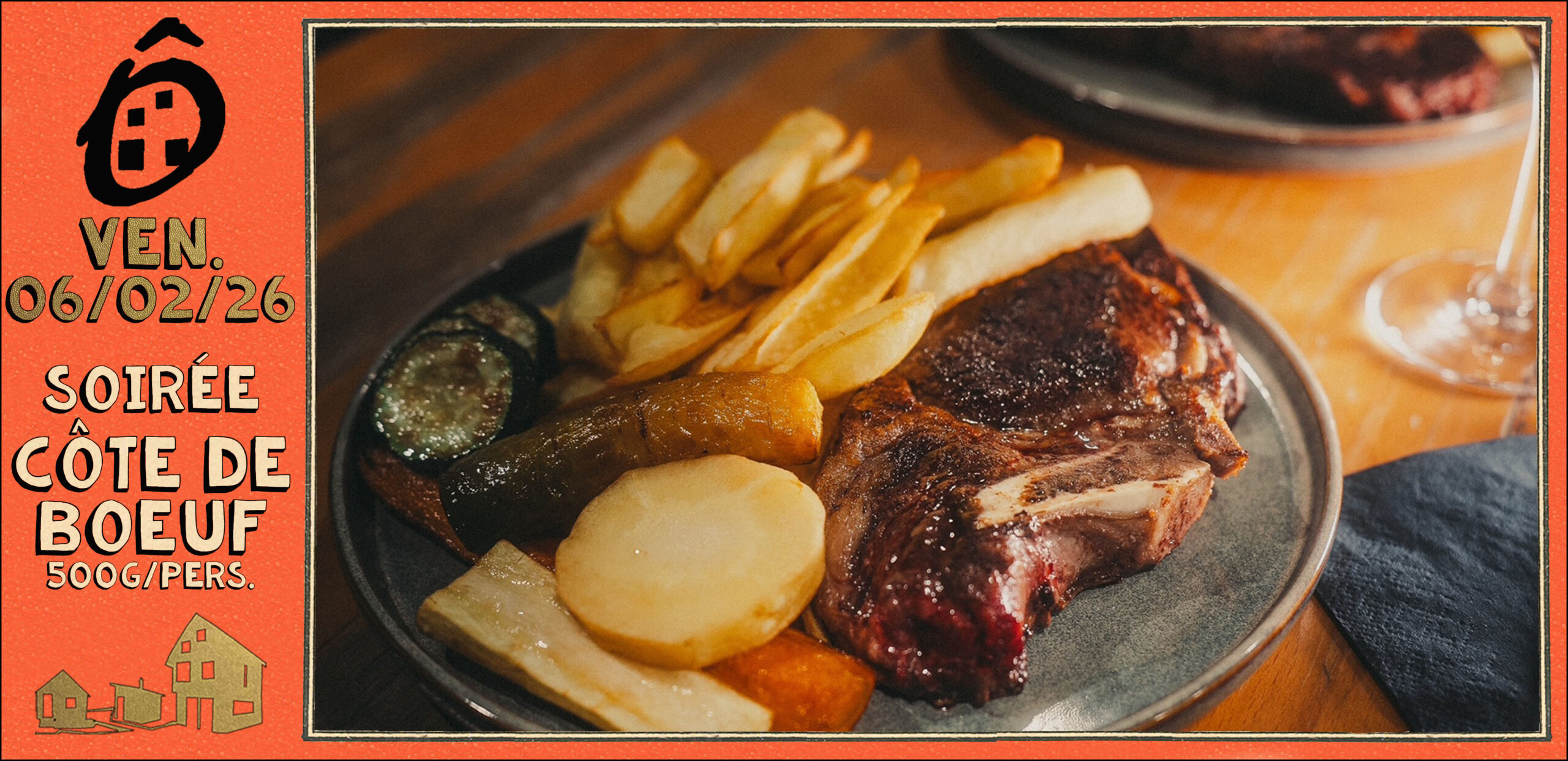 BANDEAU 35X17 rouge COTE BOEUF 06-02